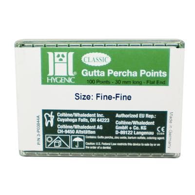 Hygenic Gutta Percha Points, Machine-Rolled, Classic, 28 mm, Fine-Fine, 100/Pk, H04230 thumbnail 10