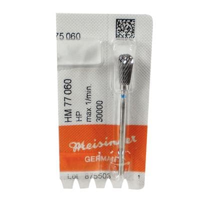 Meisinger HM77-060-HP Lab Carbide Bur, Pear Shape, Medium, Plain Cut, 6.0 mm Head Diameter, HP Shank, 1/Pkg thumbnail 7