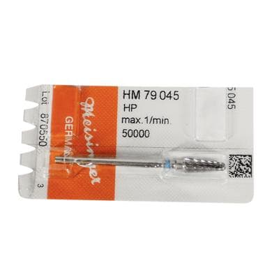 Meisinger HM79-045-HP Carbide Lab Bur, Round End Taper, Plain Cut, Medium, 4.5 mm Diameter, Handpiece, 1 Each thumbnail 7