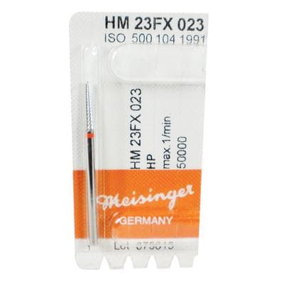 Meisinger Tungsten Carbide Lab Bur, HM 23FX-023, HP, Fine X-Cut, Round End Taper, 2.3 mm Diameter, 11.5 mm Head Length, Red Ring thumbnail 5