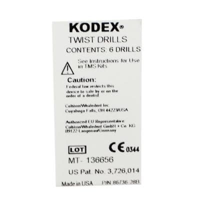 Coltene TMS Kodex Twist Drill K93, Minim, Silver, 0.021" x 0.157" (0.525 mm x 4 mm), Without Depth Limiting, 6/Pk thumbnail 11