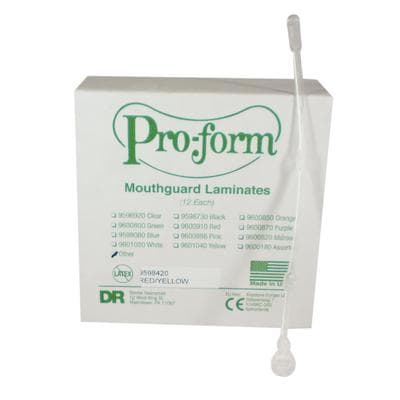 Pro-Form Dual-Color Mouthguard Laminate, Red/Yellow, 5" x 5", 0.160" (4mm), 12/Pkg, 9598420 thumbnail 7