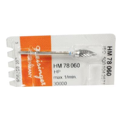 Meisinger HM78-060-HP Carbide Lab Bur, Acrylic Cone/Flame, Plain Cut, Medium, 6.0 mm, HP, 1/Pkg thumbnail 5
