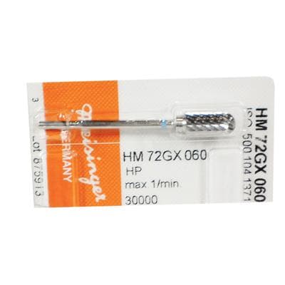 Meisinger HM72GX-060 Lab Carbide Cutter, Medium Cross-Cut Round Barrel, HP, 6.0 mm Diameter, 1/Pkg thumbnail 8