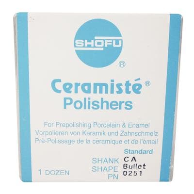 Shofu Ceramiste CA Bullet Polisher, Standard Grit, No Band, 12/Pkg, 0251 thumbnail 10