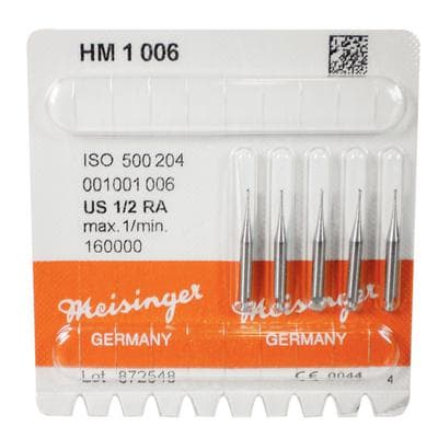 Meisinger Carbide Bur #1/2 Round RA (Right Angle), 0.6mm Head, 5/Pk, HM1-006-RA thumbnail 8