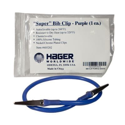 Hager Worldwide Super Bib Clip, Purple, 14", 1/Pkg, 605282 thumbnail 11