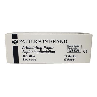 Patterson® Articulating Paper, Thin, 71 Microns, Blue, 12/Pkg - Patterson® Articulating Paper - Thin, 71 Microns, Blue, 12/Pkg - Image 1