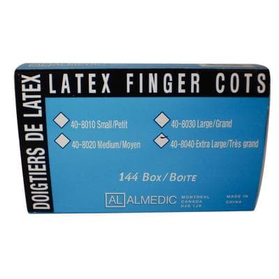 Almedic Latex Finger Cots, Extra Large, 144/Pkg - Finger Cots, 144/Pkg - Extra Large - Image 1