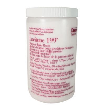 Lucitone 199 Denture Base Resin, Light Reddish Pink, 30-Unit, 630g Powder with Heat-Seal Bags thumbnail 11