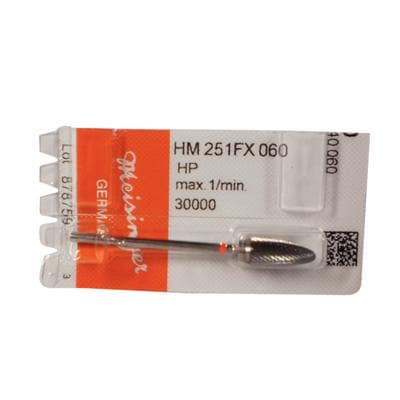 Meisinger HM251FX-060 Lab Carbide Bur, Fine Cross-Cut, Large Taper, Round End, 6.0 mm, HP, 1/Pkg thumbnail 9