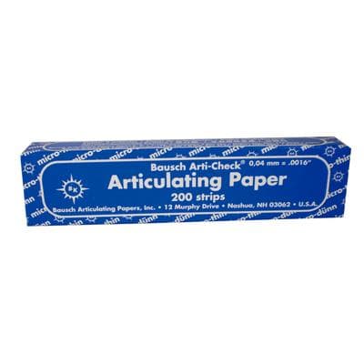 Bausch Arti-Check Articulating Paper Strips, Straight Booklets, 104 x 20 mm, 40 Microns, Blue, 200/Pk, BK-09 thumbnail 16
