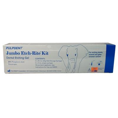 Etch-Rite 38% Phosphoric Acid Etching Gel Jumbo Kit, Blue, 2 x 25 mL Syringes, 5 x 3 mL Empty Syringes, 50 Applicator Tips, ET-50 thumbnail 23