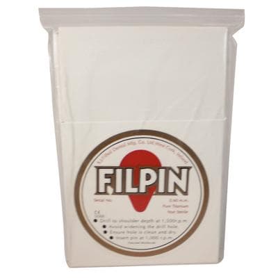 Filpin Self-Shearing Titanium Retention Pins, Universal, 0.60 mm/0.021", Red, Standard Package (35 Pins + 1 Drill), PIN101 thumbnail 7