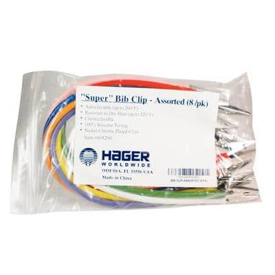 Hager Worldwide Super Bib Clips, Assorted Colors, 8/Pk, 605290 thumbnail 17