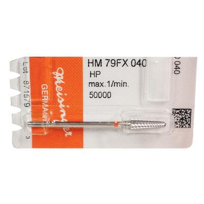 Meisinger HM79FX-040-HP Laboratory Carbide Bur, Fine Round End Taper, Cross-Cut, 4.0 mm, Handpiece, Red Ring, 1/Pk thumbnail 9