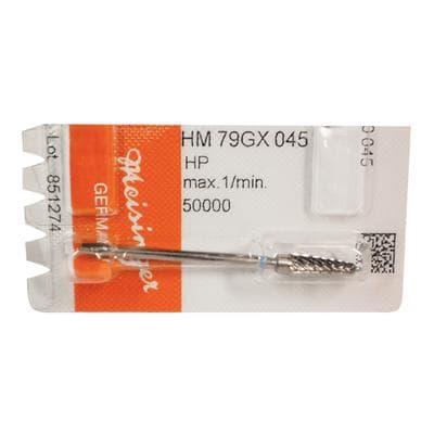 Meisinger HM79GX-045 Lab Carbide Bur, Round End Taper, X-Cut, Medium, 4.5 mm, HP, 1/Pkg thumbnail 8