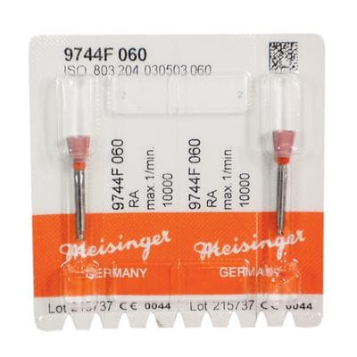 Meisinger Ceramic Polisher Cup, Fine, Red/Orange, RA, 6.0 mm, 2/Pk, #9744F-060-RA-R/O thumbnail 8