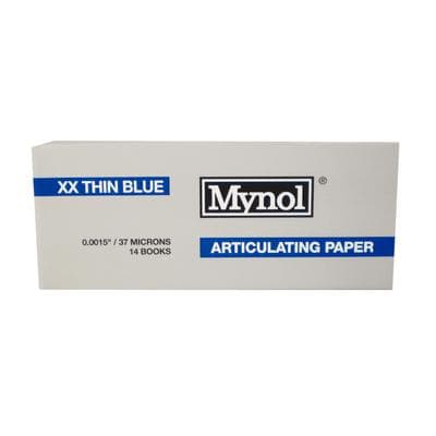 Mynol Articulating Paper, Blue, XX-Thin, 37 Microns (0.0015"), 140 Sheets/Box (14 Booklets x 10) thumbnail 2