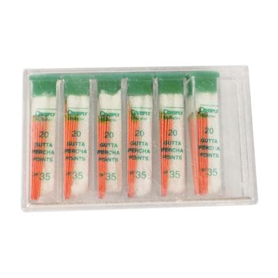 Dentsply Maillefer Gutta Percha Points, #35 Green, .02 Taper, ISO 30mm, 6 Vials of 20 (120 Points), Ref 670972 thumbnail 6