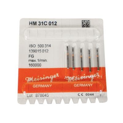 Meisinger Tungsten Carbide Crown Cutter Bur, HM31C-012-FG, 1.2 mm Diameter, Round End, Crosscut, Friction Grip, 5/Pkg thumbnail 10