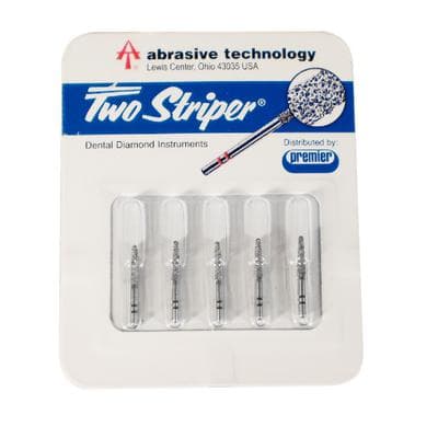 Two Striper ShortCut Diamond Bur, FGSS, Round-End Taper, 767.8 S, Coarse, Green, 1.8 mm Major/1.0 mm Minor, 8 mm Length, 5/Pk, 2015907 thumbnail 10