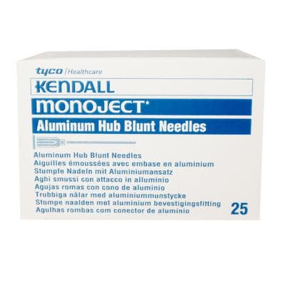 Monoject Blunt Cannula, 17 Gauge x 1.5", Aluminum Luer-Lock Hub, Sterile, 25/Box, 8881202330 thumbnail 5