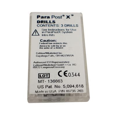 ParaPost X-System Drills, Size #3, Brown, 0.036" (0.9 mm), Two-Fluted, 3/Pk, P423 thumbnail 22