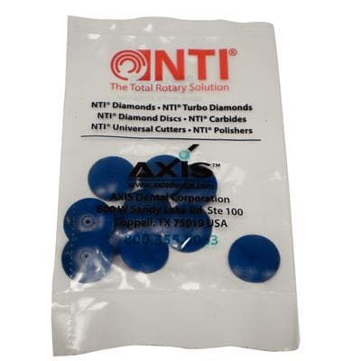 NTI Silicone Polisher, Blue, Knife Edge, Unmounted, Medium Grit, 22 mm, 10/Pk, P0410-220 thumbnail 7