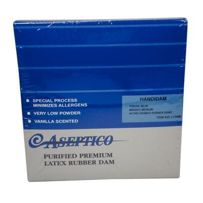 Handi-Dam Pre-Framed Latex Rubber Dam, Blue, Powder-Free, Medium, 20/Pk, I-70BM thumbnail 12
