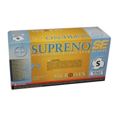 Microflex Supreno SE Nitrile Exam Gloves, Powder Free, Non-Sterile, Textured, Small, Blue, 100/Box, SU-690-S thumbnail 9