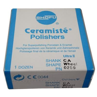 Shofu Ceramisté Ultra II CA Wheel Polisher, Silicon Carbide, ISO #090, White Band, 12/Pk, 0259 thumbnail 8
