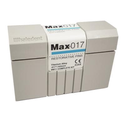 Max M-11 Restorative Pins Complete Kit, Titanium Alloy, Blue, 0.017"/0.425 mm, 20 Pins with 2 Drills & Hand Driver thumbnail 14