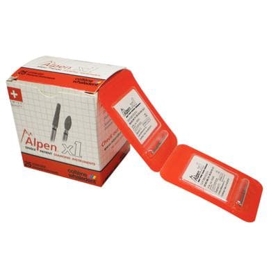 Alpen X1 Diamond Single-Use Bur, FG, #850-016SC, Tapered Round End, Super Coarse, Black, 1.6 mm, 25/Pk, X85010SC016 thumbnail 18