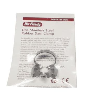 Hu-Friedy Satin Steel Rubber Dam Clamp #4, Winged, Small Upper Molars, 1 Each, RDCM4 thumbnail 13