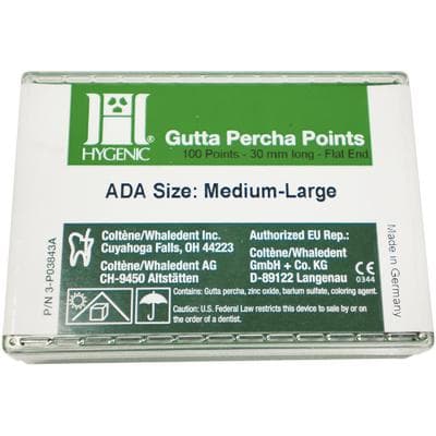 Hygenic Gutta Percha Points, Medium/Large, Pink, Conventional, 0.02 Taper, 28mm, 100/Box, H01304 thumbnail 9