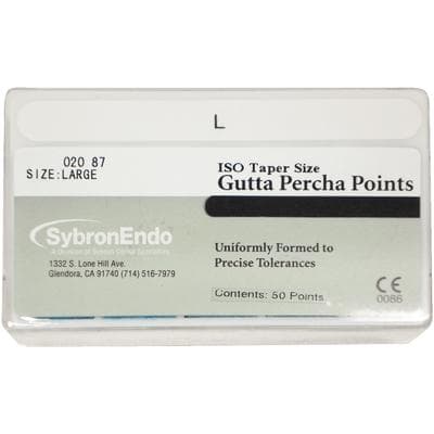 Kerr Tapered Gutta Percha Points, Large (Auxiliary), 50/Box, #12646 - Auxiliary Gutta Percha - Large - Image 1