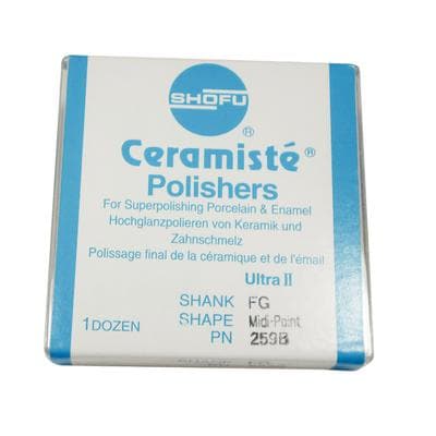 Shofu CeraMisté Soft Polishers, FG, Ultra II, Midi-Point, #060, Grey/White, 12/Pk, 259B thumbnail 14