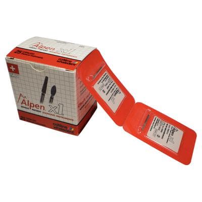 Alpen X1 Single-Use Diamond Bur FG #856-014, Round End Taper, Fine Grit, 1.4mm Diameter, 8.0mm Length, 25/Pk, X856F014 thumbnail 7