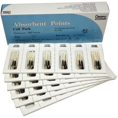 Dentsply Sirona Maillefer Absorbent Paper Points, X-Coarse, .02 Taper, Sterile Cell Pack, 180/Box, 670069 thumbnail 16
