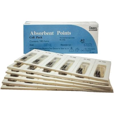 Dentsply Maillefer Absorbent Paper Points, Assorted X-Fine to Coarse, .02 Taper, Cell Pack of 180, 670071 thumbnail 9