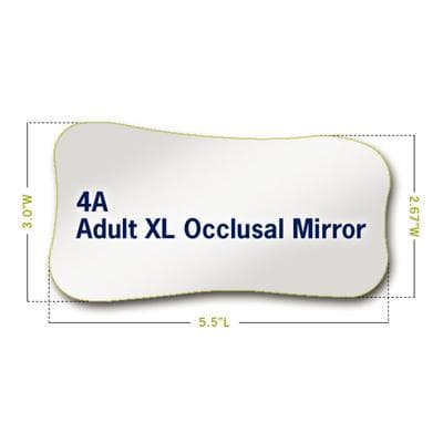 Riofoto Rhodium Intraoral Photographic Mirror, Adult #4 Extra Long Occlusal, Double-Sided, Autoclavable - Riofoto Rhodium Intraoral Photographic Mirrors, Adult - 4 Extra Long Occlusal - Image 1