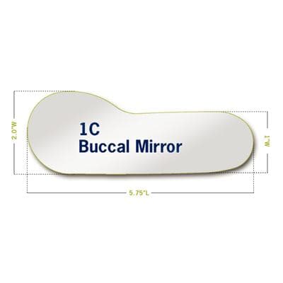 Riofoto Rhodium Intraoral Photographic Mirror, Child Size 1C, Buccal, Double-Sided, Autoclavable, 1/Pkg - Riofoto Rhodium Intraoral Photographic Mirrors, Child - 1 Buccall - Image 1