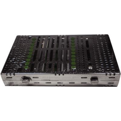 Hu-Friedy IMS™ Signature Series® Double-Decker® Cassette, 20 Instrument Capacity, 6" x 9.7" x 1.5", Green, IM9209 thumbnail 6