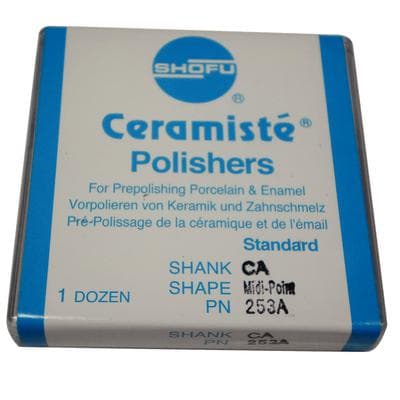 Shofu CeraMisté Soft Polishers, CA, Standard, Midi-Point, #060, Grey, 12/Pk, 253A thumbnail 13