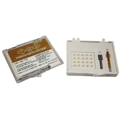 TMS Thread Mate System Regular Complete Kit, Gold-Plated Stainless Steel Self-Threading Pins, 0.027" (0.675 mm), 20 Pins with Kodex Drill and Hand Wrench, T-01 thumbnail 10