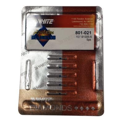 Revelation Diamond Bur, FG, Round, 801-021M, 2.1 mm, Medium Grit, Blue Ring, 5/Pk, 91005-5 thumbnail 10