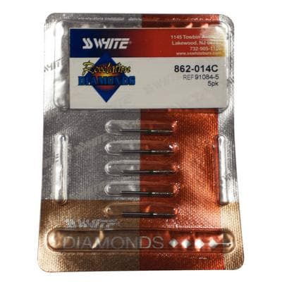 Revelation Diamond Bur, FG, Flame, Coarse, 1.4 mm, Green Ring, 5/Pk, 862-014C, 91084-5 thumbnail 12