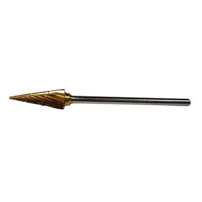 Patterson® Gold Titanium Nitride Lab Bur, Cone, #82T, 6.350 mm Diameter, 15.875 mm Length, HP Standard Shank, 1/Pkg thumbnail 2