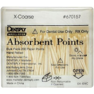 Dentsply Sirona Maillefer Absorbent Paper Points, X-Coarse, .02 Taper, Bulk Pack of 200, 670157 thumbnail 12